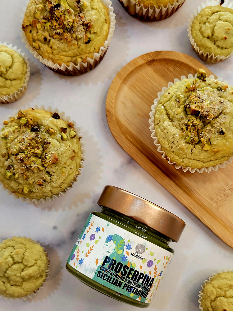 Pistachio, Almond, and Coconut&nbsp;Muffins